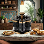 360° Rotating Spice Carousel — Premium Glass Collection
