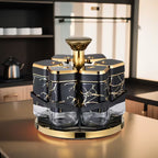 360° Rotating Spice Carousel — Premium Glass Collection