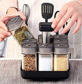 9-Piece Revolving Spice Rack — Complete Glass Set