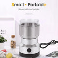 Stainless Steel Electric Grinder — One-Click Coffee & Spice Grinder